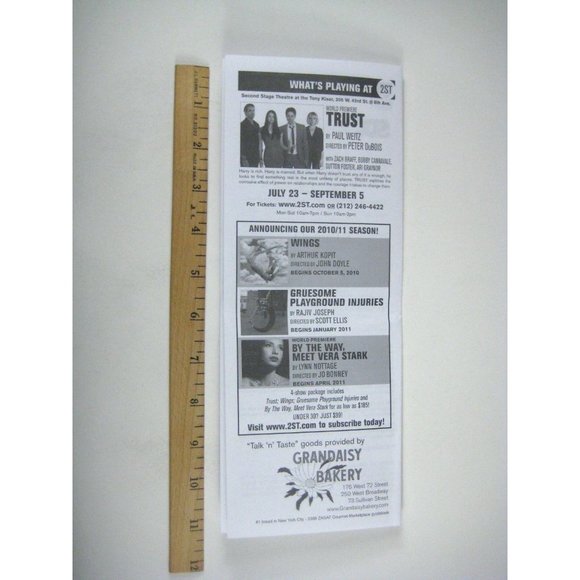 Bachelorette Show Program Second Stage Theatre Uptown Ticket Eddie Thomas Chimo - Picture 8 of 8